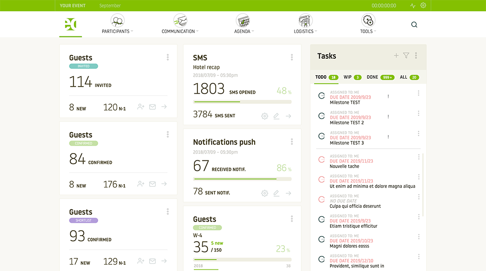 Event Catalyst - Dashboard admin Event Catalyst