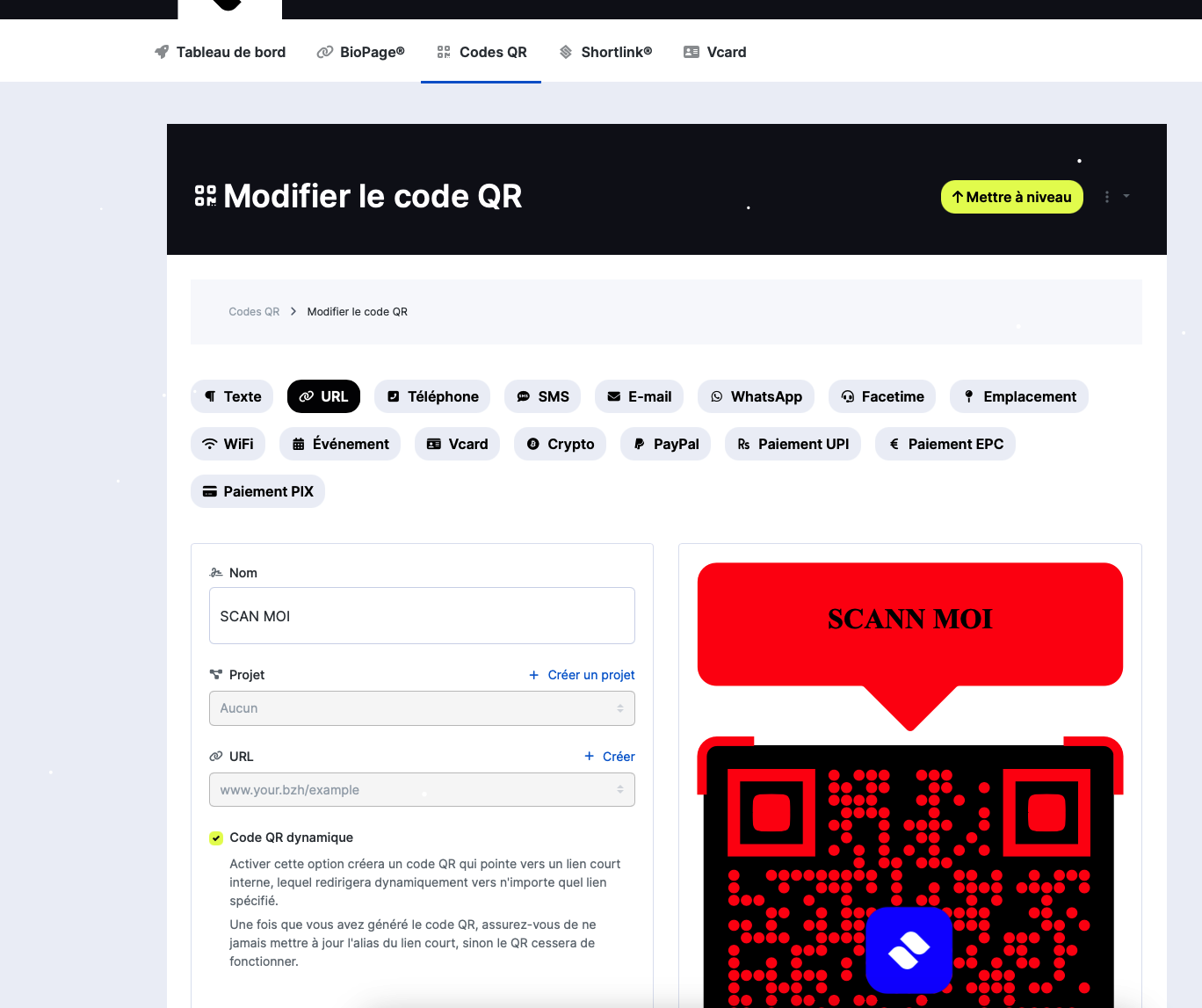 Your.bzh - Généré des QRCode pour partager sur vos réseaux.