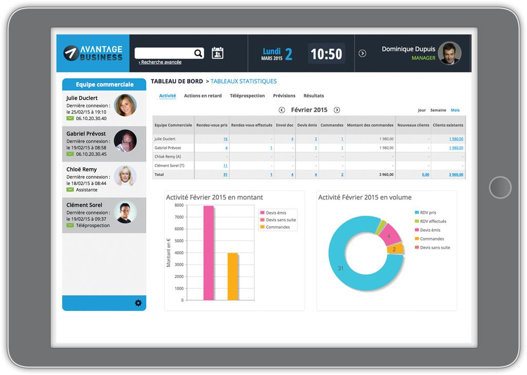 Avantage Business CRM - Avantage Business-ipad