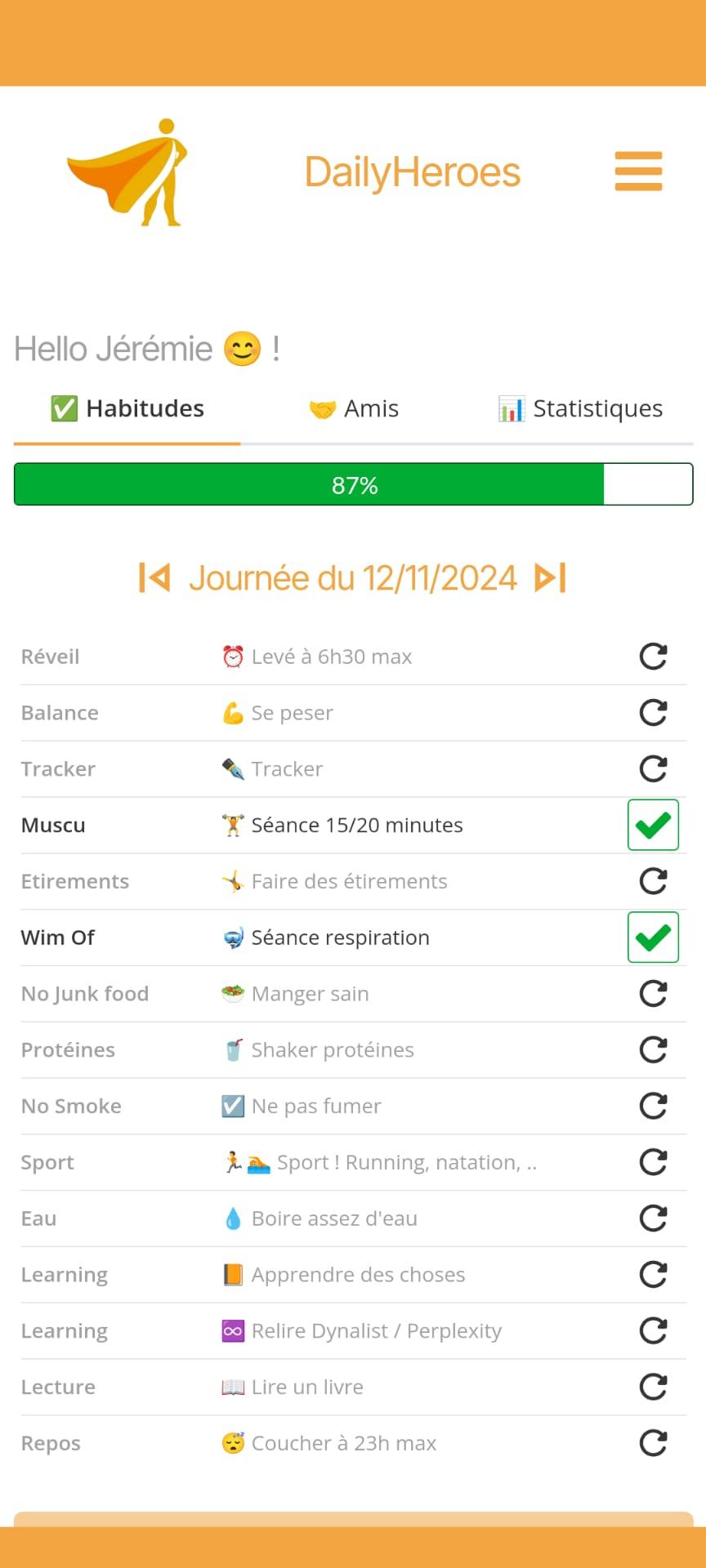DailyHeroes - Suivi des habitudes