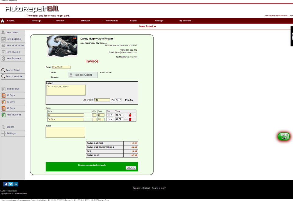 Auto Repair Bill - Auto Repair Bill-screenshot-2