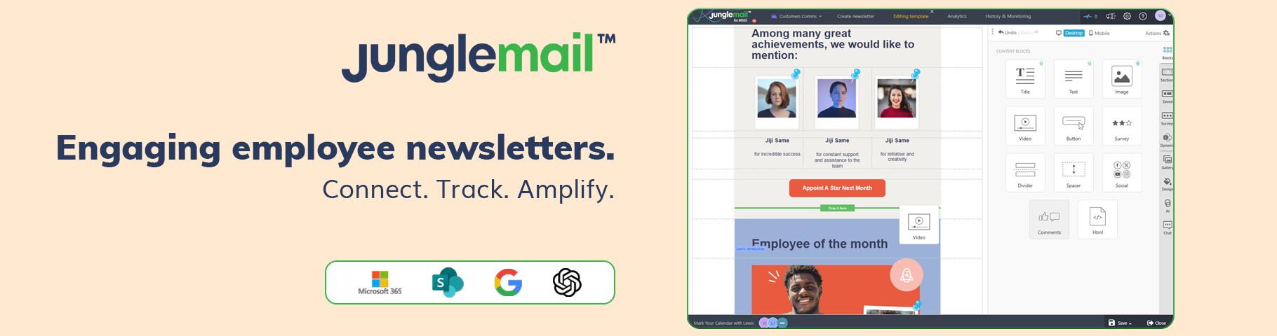 JungleMail : Internal Newsletter Tool for Employee Engagement