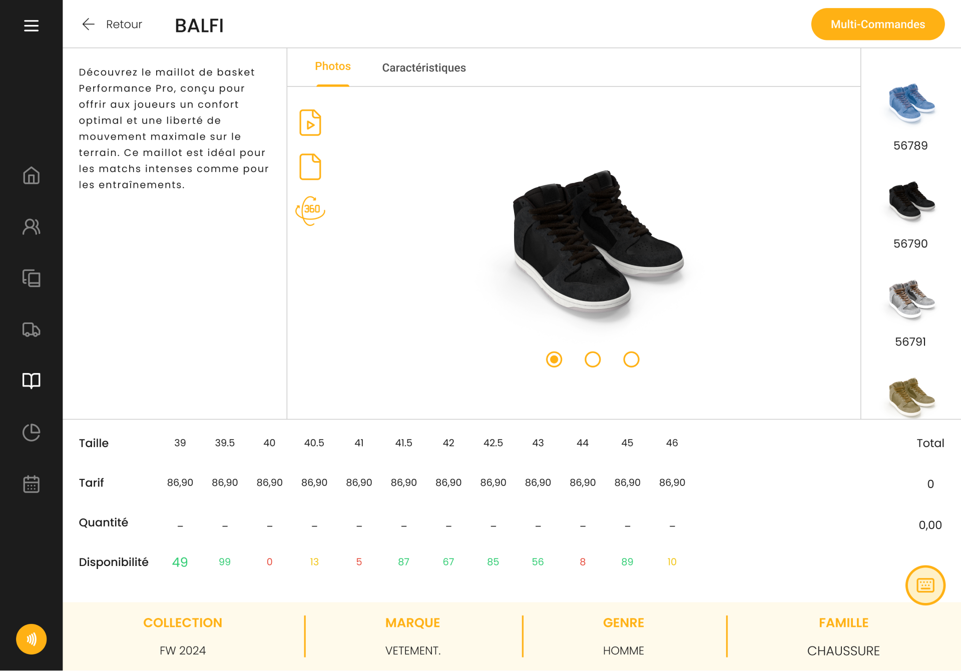 SOFTWEAR - Appli SFA :  Prises de commandes ultra-rapides en line-sheets