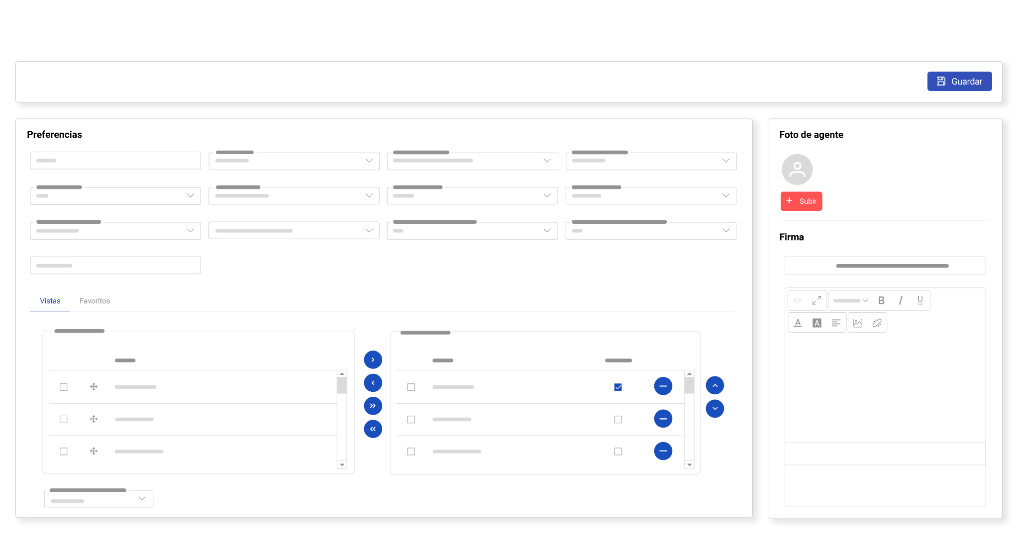 ServiceTonic - Configure sus preferencias