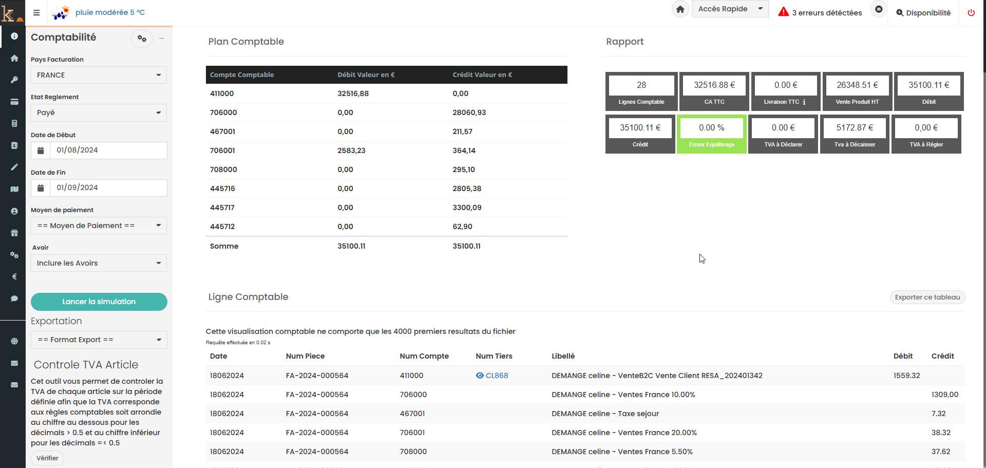 Taskey - Exportation comptable