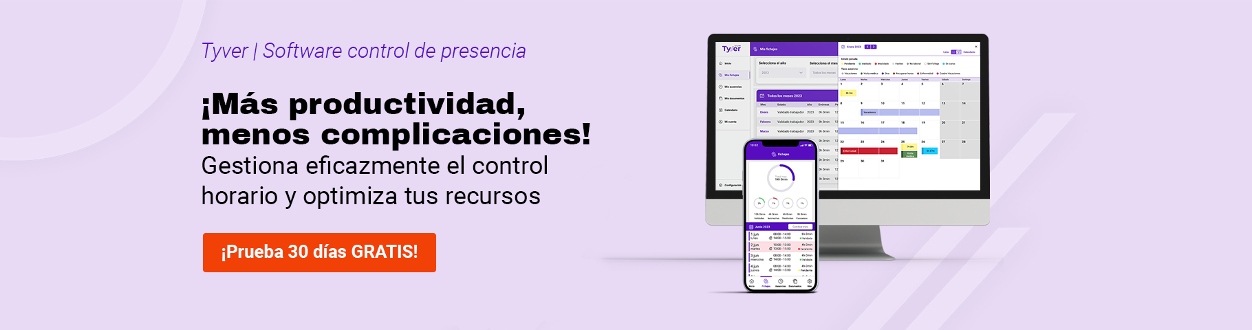 Tyver | Control de presencia : Gestión eficiente de horarios y control de presencia laboral