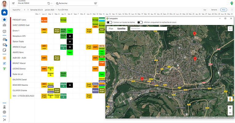 Planning Moduleo - Géolocalisation des tâches