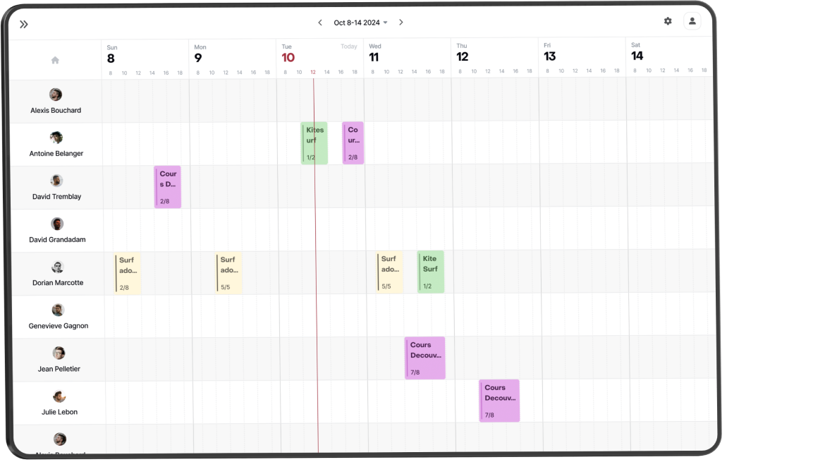 Yoplanning - Planning de travail général