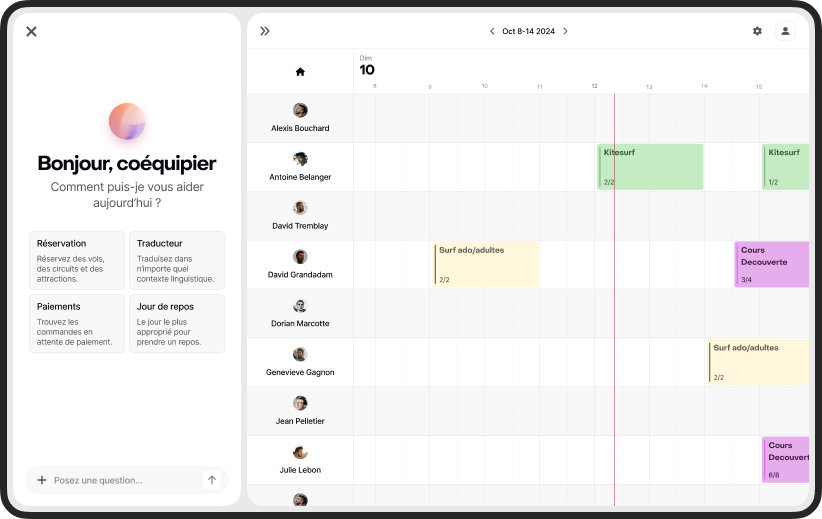 Yoplanning - Un planning avec un moteur IA de disponibilité