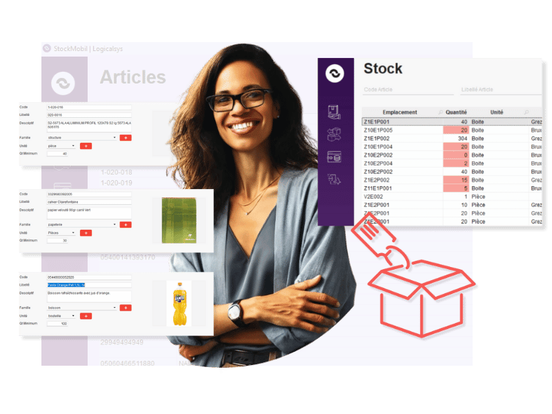 stockmobil - Gestion des articles avec code-barres, alertes et photos