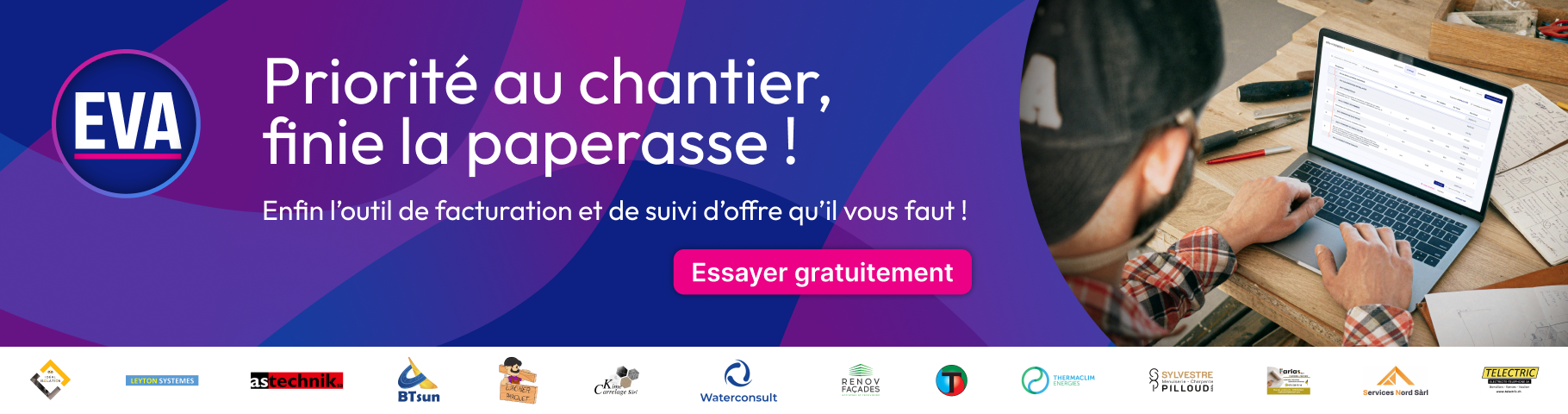 EVA-IT : Gestion d'offres, factures et chantiers simplifiés