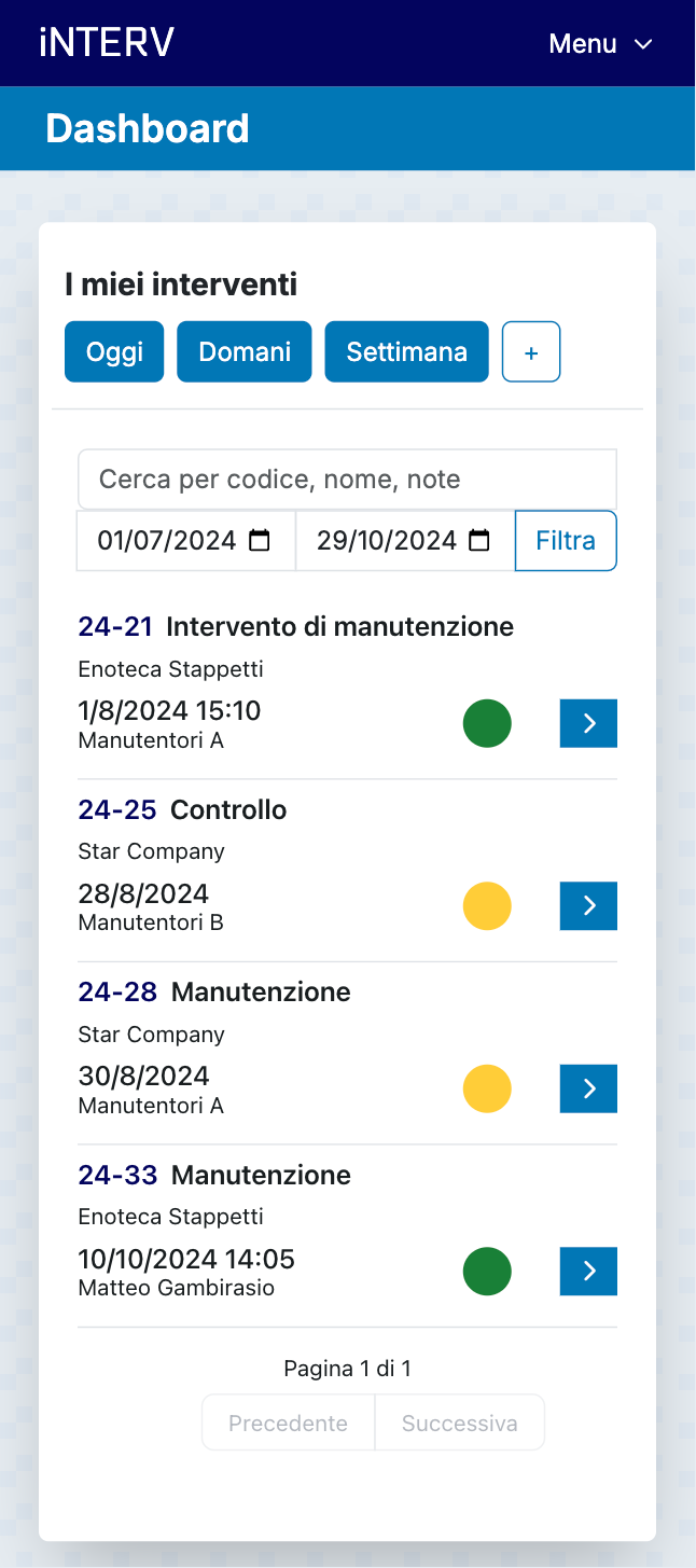 iNTERV - Versione mobile