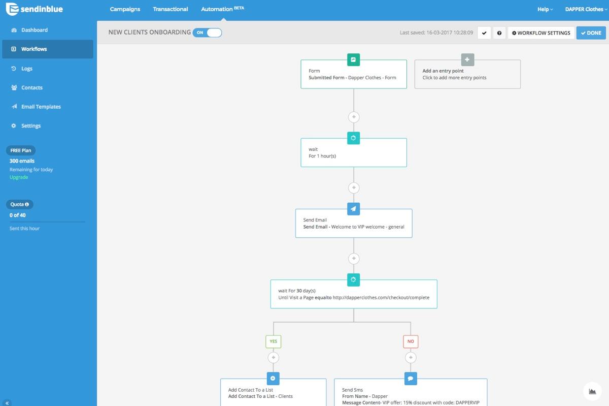 Brevo (ex Sendinblue) - SendinBlue: Programación de una respuesta automática