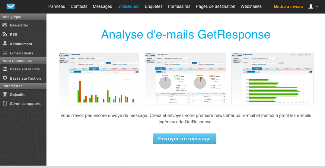 GetResponse - GetResponse: Importazione ed esportazione dei dati (CSV, XLS), webinar Alloggio, Sondaggi
