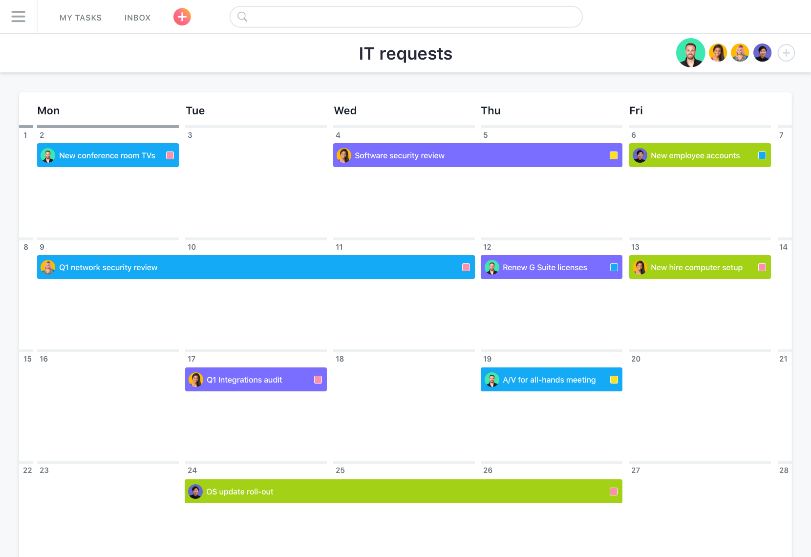 Asana - Calendario Asana, Asana: Single Sign-On (SSO), Task Manager, importare ed esportare dati (CSV, XLS)