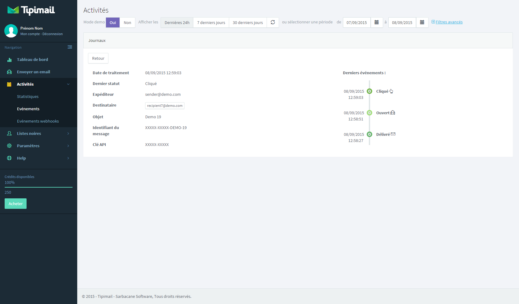 Tipimail - Tipimail: Gestion de campagnes, API, Web service, Emails transactionnels