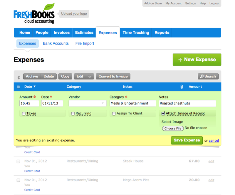 FreshBooks - Freshbooks : Factures