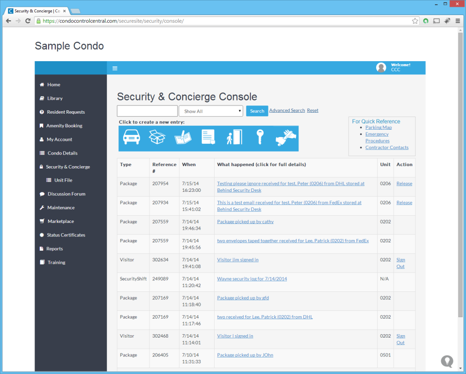 Condo Control Central - Condo Control Central de pantalla-4