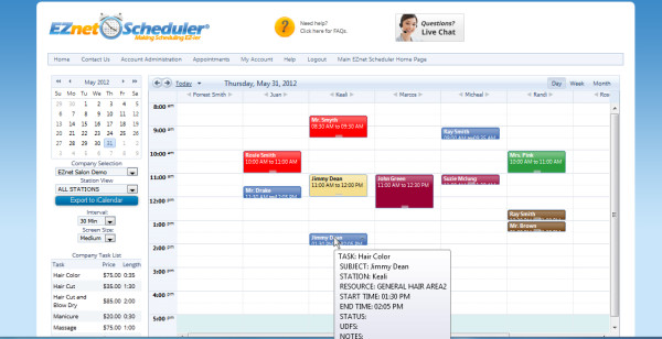 EZnet Scheduler - EZNET Scheduler de pantalla-2